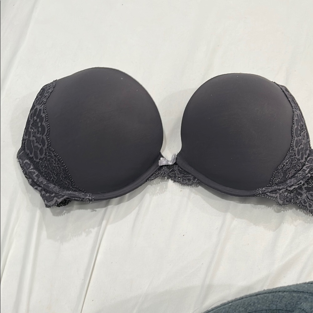 Victoria's Secret Black Lace Bra with Underwire and Adjustable Straps